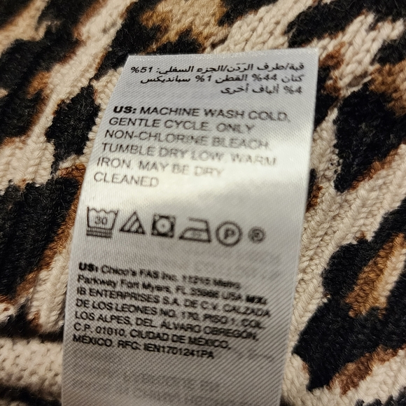 Chico's Reena Animal Print Cardigan | Linen Blend - Picture 8 of 11